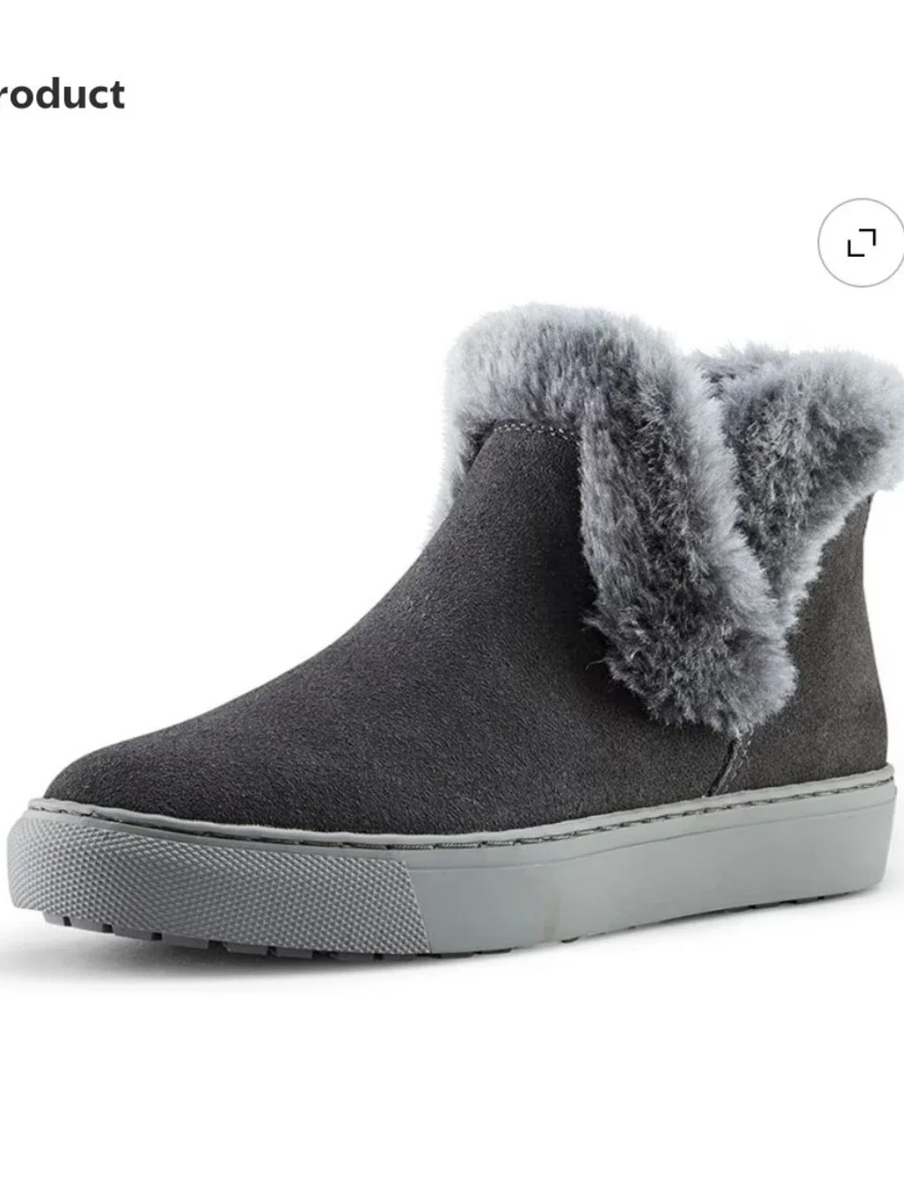 Cougar Duffy Waterproof Suede Ankle Bootie Sneaker, Gray, Size 8, Made In Canada